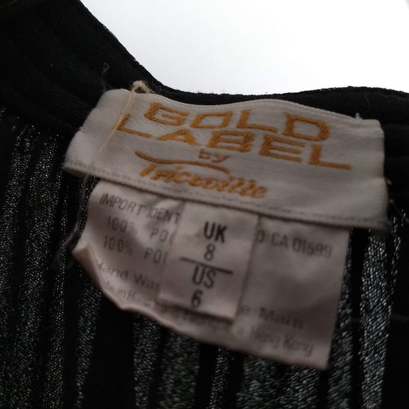 vintage 80s black midi party dress puffy leaf shoulder 🎈HOST PICK🎈x3 - Picture 6 of 14